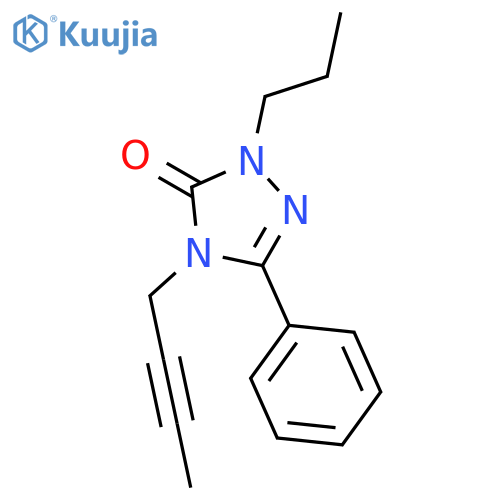3H-1,2,4-Triazol-3-one, 4-(2-butynyl)-2,4-dihydro-5-phenyl-2-propyl- structure