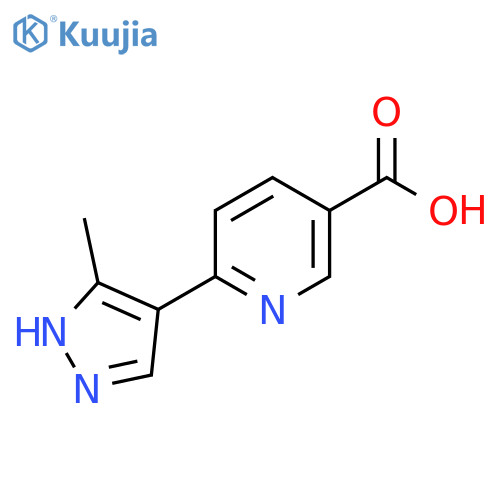 6-(3-methyl-1H-pyrazol-4-yl)pyridine-3-carboxylic acid structure