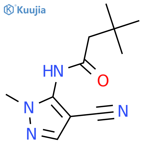 Butanamide, N-(4-cyano-1-methyl-1H-pyrazol-5-yl)-3,3-dimethyl- structure