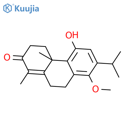 (4aS)-4,4a,9,10-tetrahydro-5-hydroxy-8-methoxy-1,4a-dimethyl-7-(1-methylethyl)-phenanthren-2(3H)-one structure