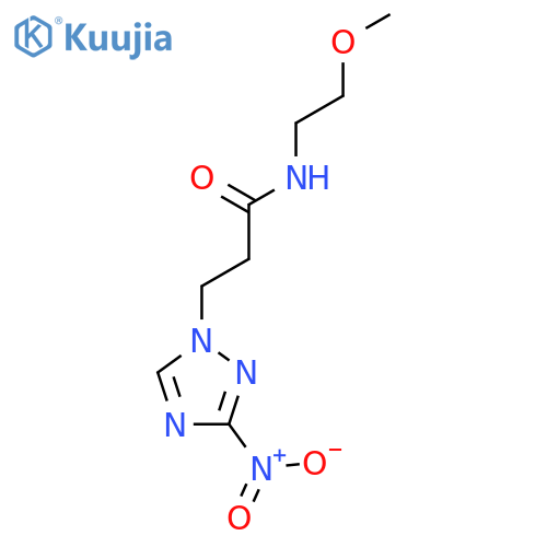 1H-1,2,4-Triazole-1-propanamide, N-(2-methoxyethyl)-3-nitro- structure