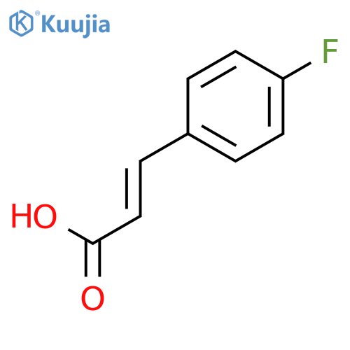(2E)-3-(4-fluorophenyl)prop-2-enoic acid structure