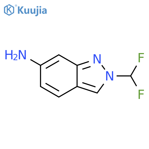 2-(difluoromethyl)-2H-indazol-6-amine hydrochloride structure