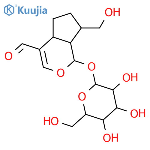 Cyclopenta[c]pyran-4-carboxaldehyde,1-(b-D-glucopyranosyloxy)-1,4a,5,6,7,7a-hexahydro-7-(hydroxymethyl)-,(1S,4aS,7S,7aS)- (9CI) structure
