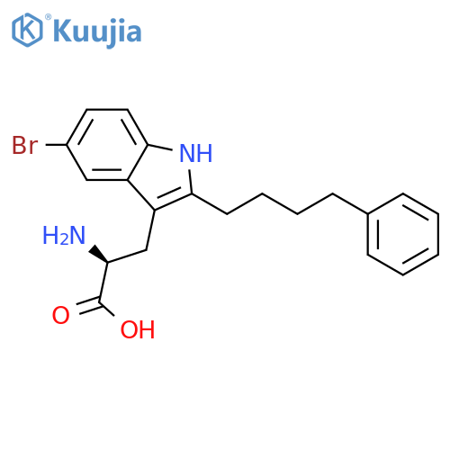 Tryptophan, 5-bromo-2-(4-phenylbutyl)- structure