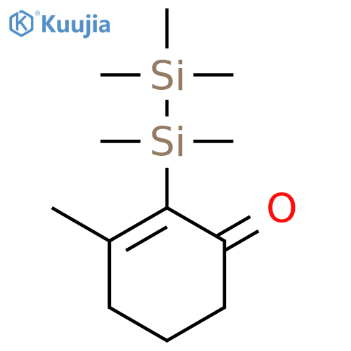 2-Cyclohexen-1-one, 3-methyl-2-(pentamethyldisilanyl)- structure