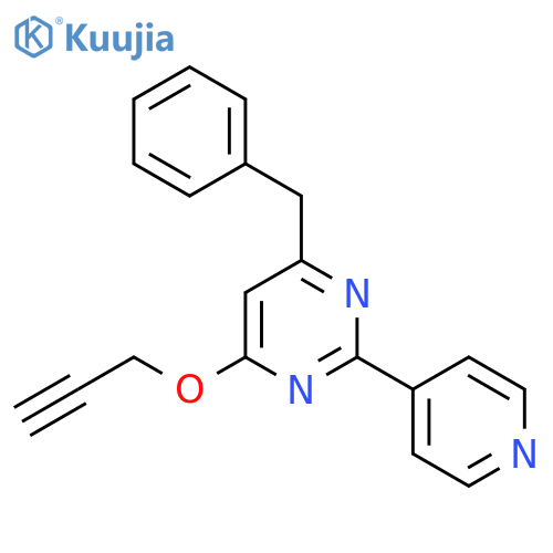 PYRIMIDINE, 4-(PHENYLMETHYL)-6-(2-PROPYNYLOXY)-2-(4-PYRIDINYL)- structure