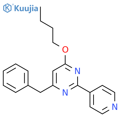 Pyrimidine, 4-butoxy-6-(phenylmethyl)-2-(4-pyridinyl)- structure
