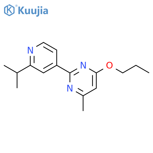 Pyrimidine, 4-methyl-2-[2-(1-methylethyl)-4-pyridinyl]-6-propoxy- structure