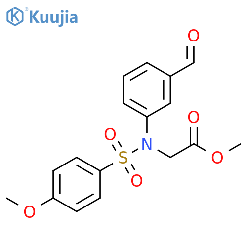 Glycine, N-(3-formylphenyl)-N-[(4-methoxyphenyl)sulfonyl]-, methyl ester structure
