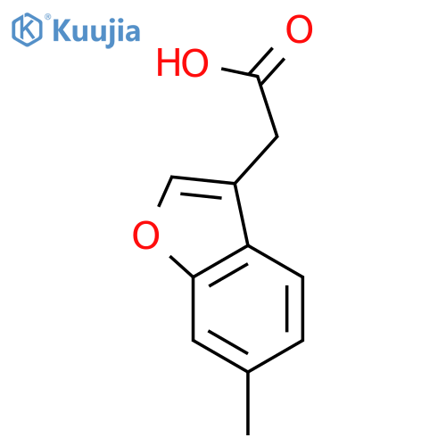 2-(6-methyl-1-benzofuran-3-yl)acetic acid structure