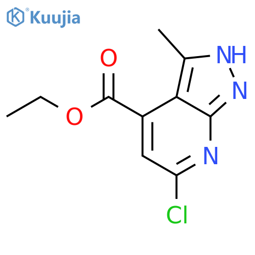 Ethyl 6-chloro-3-methyl-1H-pyrazolo[3,4-b]pyridine-4-carboxylate structure