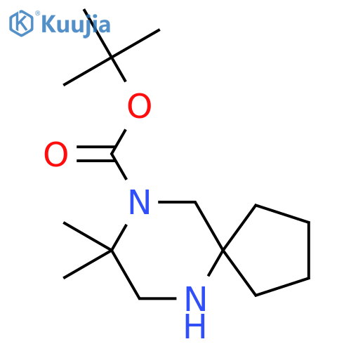 Tert-Butyl 8,8-dimethyl-6,9-diazaspiro[4.5]decane-9-carboxylate structure