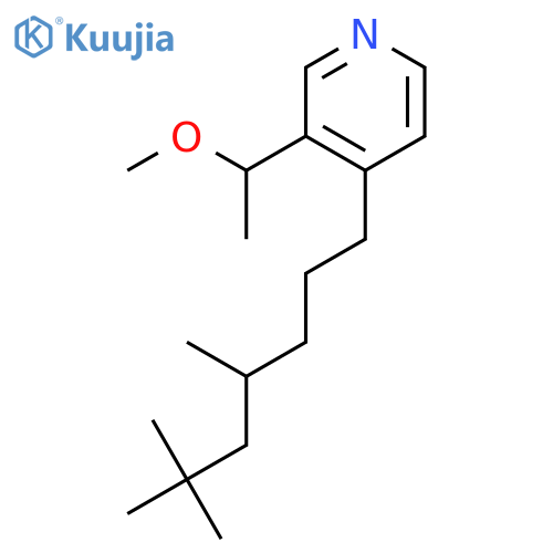 Pyridine, 3-(1-methoxyethyl)-4-(4,6,6-trimethylheptyl)- structure