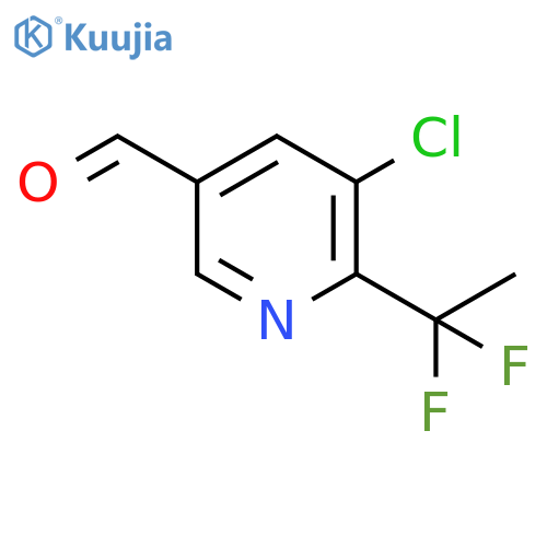 5-chloro-6-(1,1-difluoroethyl)pyridine-3-carbaldehyde structure