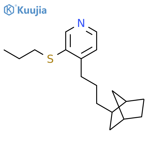 Pyridine, 4-(3-bicyclo[2.2.1]hept-2-ylpropyl)-3-(propylthio)- structure
