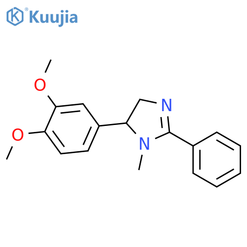 1H-Imidazole, 5-(3,4-dimethoxyphenyl)-4,5-dihydro-1-methyl-2-phenyl- structure