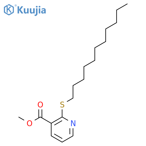 3-Pyridinecarboxylic acid, 2-(undecylthio)-, methyl ester structure