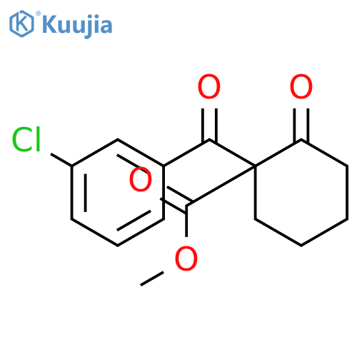Cyclohexanecarboxylic acid, 1-(3-chlorobenzoyl)-2-oxo-, methyl ester structure