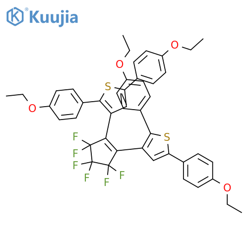 Thiophene, 3,3'-(3,3,4,4,5,5-hexafluoro-1-cyclopentene-1,2-diyl)bis[2,5-bis(4-ethoxyphenyl)- structure