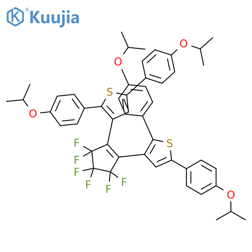 Thiophene, 3,3'-(3,3,4,4,5,5-hexafluoro-1-cyclopentene-1,2-diyl)bis[2,5-bis[4-(1-methylethoxy)phenyl]- structure