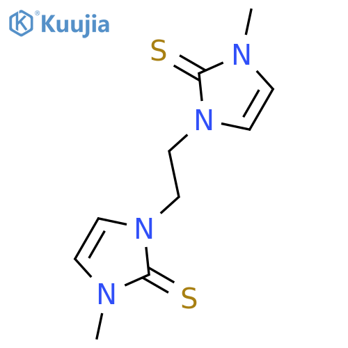 1,1'-(Ethane-1,2-diyl)bis(3-methyl-1,3-dihydro-2H-imidazole-2-thione) structure