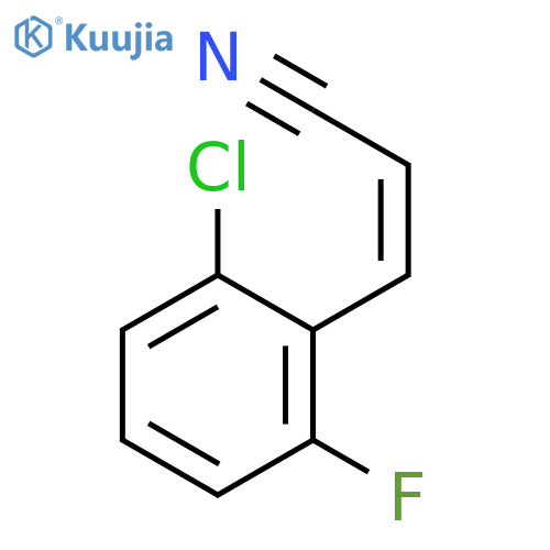 2-PROPENENITRILE, 3-(2-CHLORO-6-FLUOROPHENYL)-, (Z)- structure