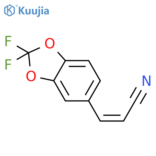 2-Propenenitrile, 3-(2,2-difluoro-1,3-benzodioxol-5-yl)-, (Z)- structure