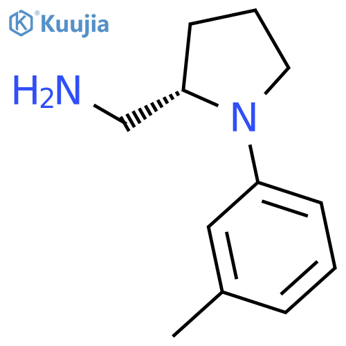 (2S)-1-(3-methylphenyl)pyrrolidin-2-ylmethanamine structure