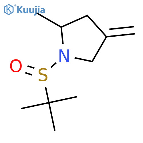 Pyrrolidine, 1-[(R)-(1,1-dimethylethyl)sulfinyl]-2-methyl-4-methylene-, (2R)- structure