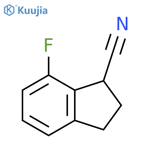 7-fluoro-2,3-dihydro-1H-indene-1-carbonitrile structure