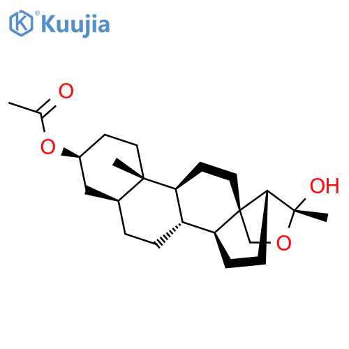 Pregnane-3,20-diol, 18,20-epoxy-, 3-acetate, (3b,5a,20R)- structure