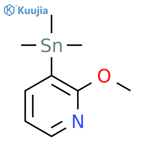 Pyridine, 2-methoxy-3-(trimethylstannyl)- structure