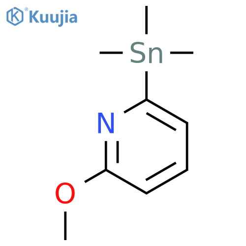Pyridine, 2-methoxy-6-(trimethylstannyl)- structure