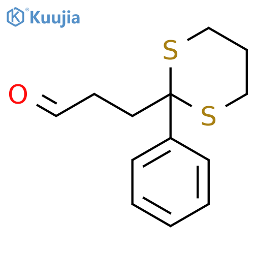 1,3-Dithiane-2-propanal, 2-phenyl- structure