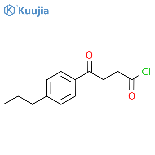 4-Oxo-4-(4-propylphenyl)butanoyl chloride structure