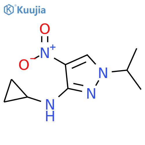 Cyclopropyl-(1-isopropyl-4-nitro-1H-pyrazol-3-yl)-amine structure