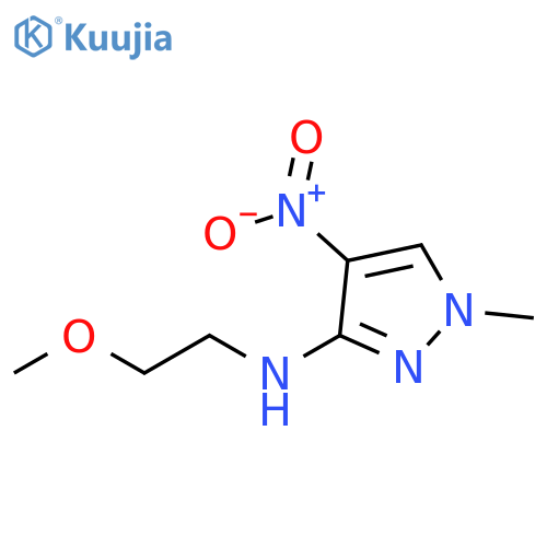 (2-Methoxy-ethyl)-(1-methyl-4-nitro-1H-pyrazol-3-yl)-amine structure