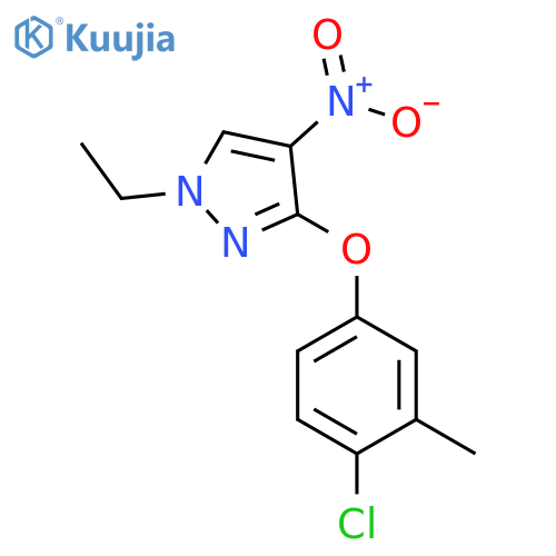 3-(4-Chloro-3-methyl-phenoxy)-1-ethyl-4-nitro-1H-pyrazole structure