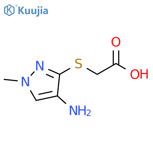 2-(4-amino-1-methyl-1H-pyrazol-3-yl)sulfanylacetic acid structure
