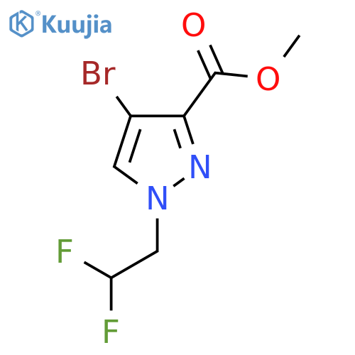 Methyl 4-bromo-1-(2,2-difluoroethyl)-1H-pyrazole-3-carboxylate structure