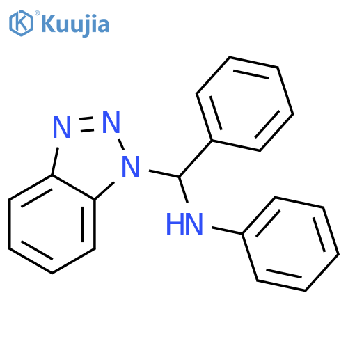 N-[1H-1,2,3-Benzotriazol-1-yl(phenyl)methyl]aniline structure
