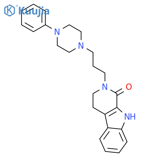 1H-Pyrido[3,4-b]indol-1-one,2,3,4,9-tetrahydro-2-[3-(4-phenyl-1-piperazinyl)propyl]- structure