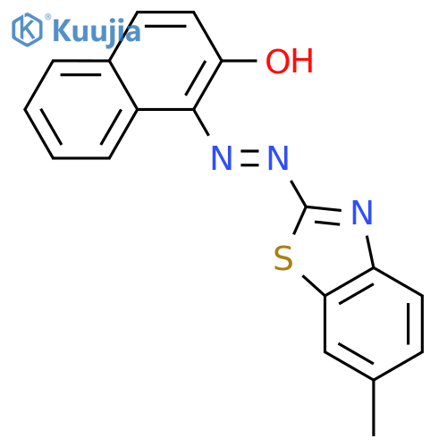 2-Naphthalenol,1-[2-(6-methyl-2-benzothiazolyl)diazenyl]- structure
