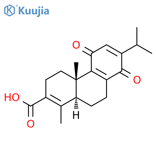2-Phenanthrenecarboxylicacid, 3,4,4a,5,8,9,10,10a-octahydro-1,4a-dimethyl-7-(1-methylethyl)-5,8-dioxo-,(4aS,10aS)- structure
