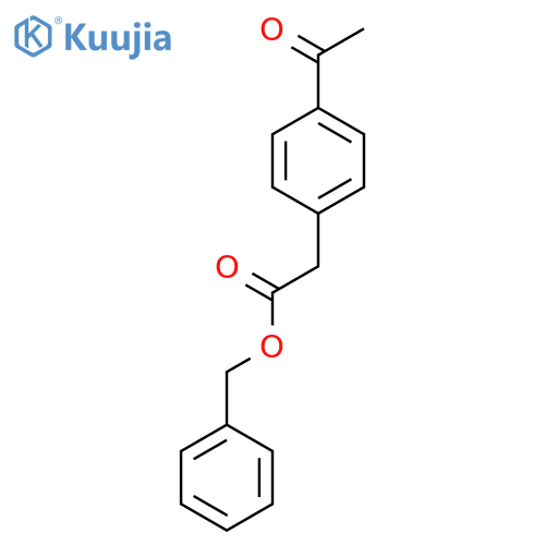 Benzyl 2-(4-acetylphenyl)acetate structure