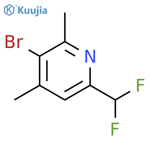 3-bromo-6-(difluoromethyl)-2,4-dimethylpyridine structure