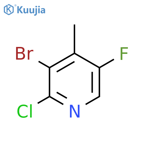 3-Bromo-2-chloro-5-fluoro-4-methylpyridine structure