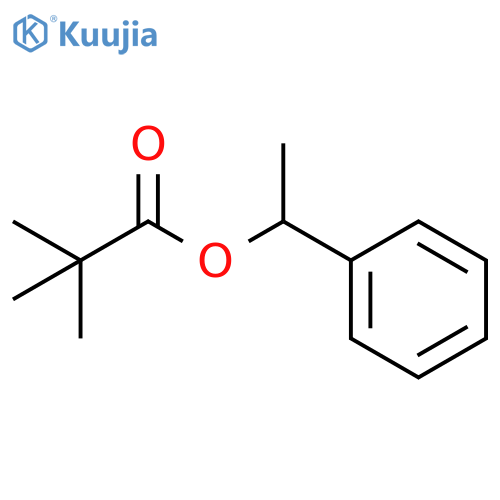 Propanoic acid, 2,2-dimethyl-, 1-phenylethyl ester structure