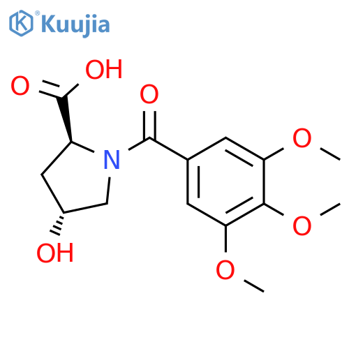 L-Proline, 4-hydroxy-1-(3,4,5-trimethoxybenzoyl)-, trans- structure